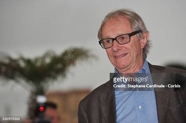 Ken Loach attends the 'Jimmy's Hall' photocall during the 67th Cannes Film Festival