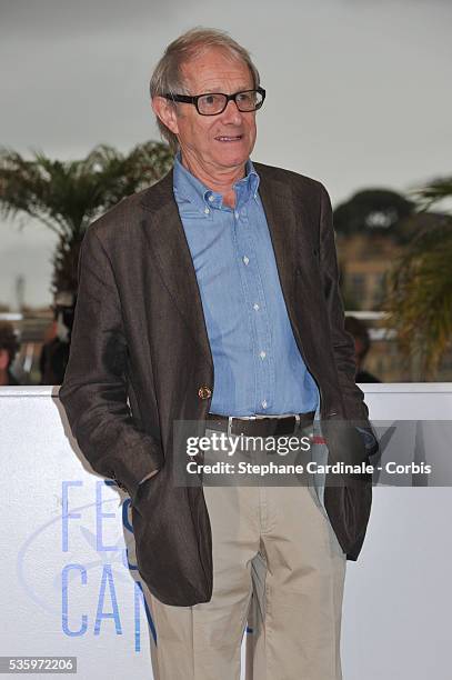 Ken Loach attends the 'Jimmy's Hall' photocall during the 67th Cannes Film Festival