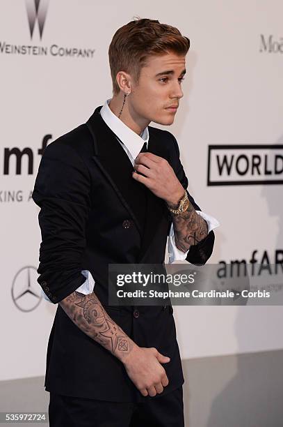Justin Bieber at the amfAR's 21st Cinema Against AIDS Gala at Hotel du Cap-Eden-Roc during the 67th Cannes Film Festival