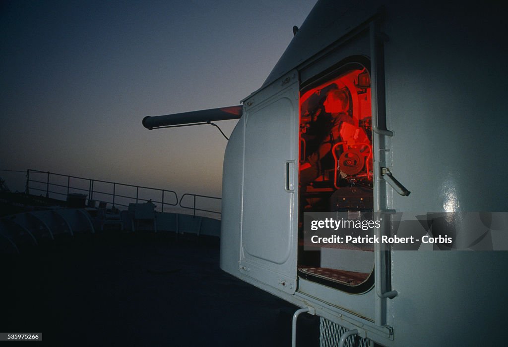 French Gunboat Patrolling Persian Gulf