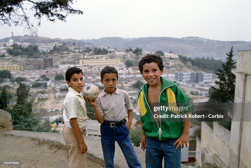 Algerian Boys with a Ball in Algiers