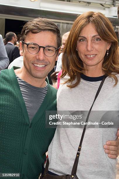 Stephane Jarny and Laurence Katche attend the Roland Garros French Tennis Open 2014.