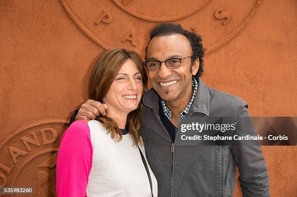 Manu Katche and Laurence Katche attend the Roland Garros French Tennis Open 2014.