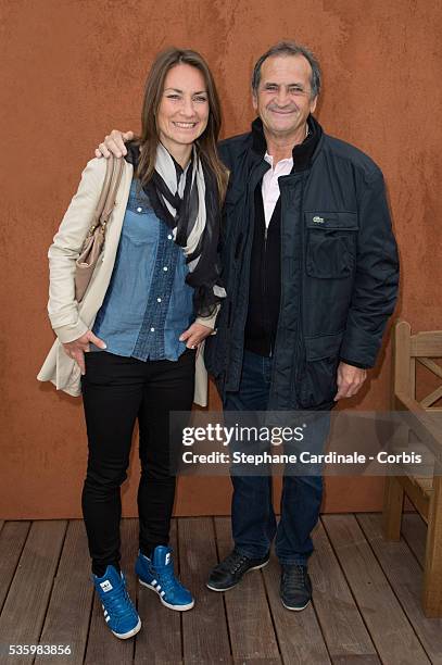 Gaetane Thiney and Bruno Bini attend the Roland Garros French Tennis Open 2014.