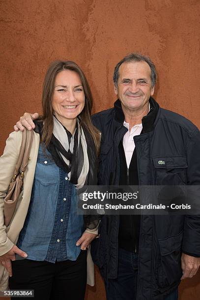 Gaetane Thiney and Bruno Bini attend the Roland Garros French Tennis Open 2014.