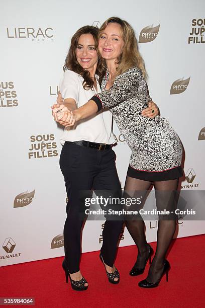 Director Audrey Dana and actress Julie Ferrier attend the Paris Premiere of 'Sous Les Jupes Des Filles' film at Cinema UGC Normandie