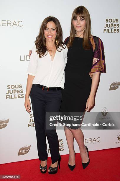 Director Audrey Dana and actress Marina Hands attend the Paris Premiere of 'Sous Les Jupes Des Filles' film at Cinema UGC Normandie