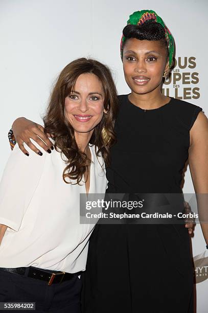 Director Audrey Dana and actress Imany attend the Paris Premiere of 'Sous Les Jupes Des Filles' film at Cinema UGC Normandie