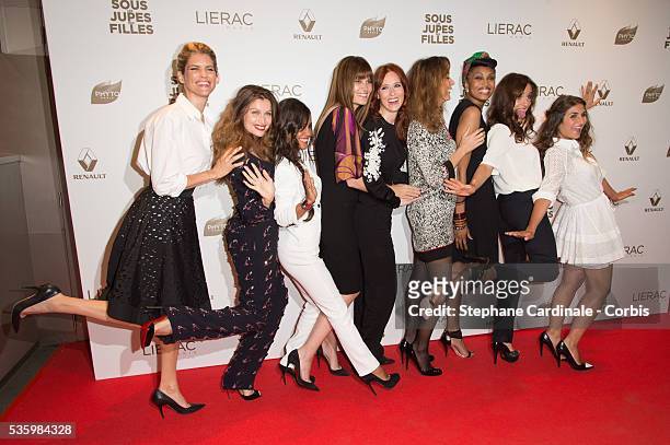Alice Taglioni, Laetitia Casta, Alice Belaidi, Marina Hands, Audrey Fleurot, Julie Ferrier, Imany, Audrey Dana and Geraldine Nakache attend the Paris...