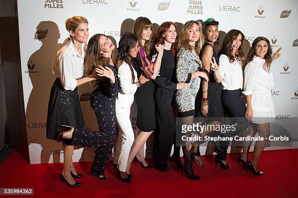 Alice Taglioni, Laetitia Casta, Alice Belaidi, Marina Hands, Audrey Fleurot, Julie Ferrier, Imany, Audrey Dana and Geraldine Nakache attend the Paris...