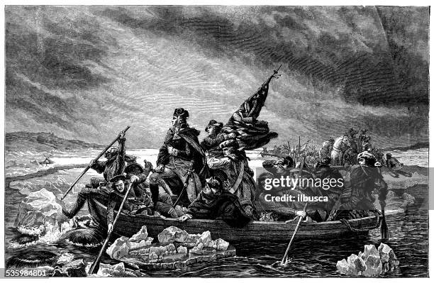 ilustrações de stock, clip art, desenhos animados e ícones de antiguidade ilustração de washington no delaware - delaware