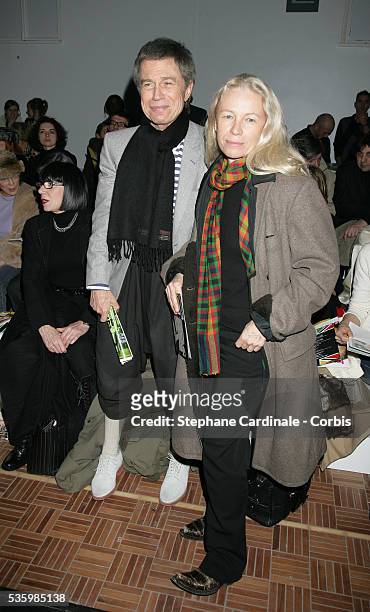 Chantal Thomas and Dominique Isserman at Jean Charles de Castelbajac ready-to-wear Fall-Winter 2006-2007 fashion collection.