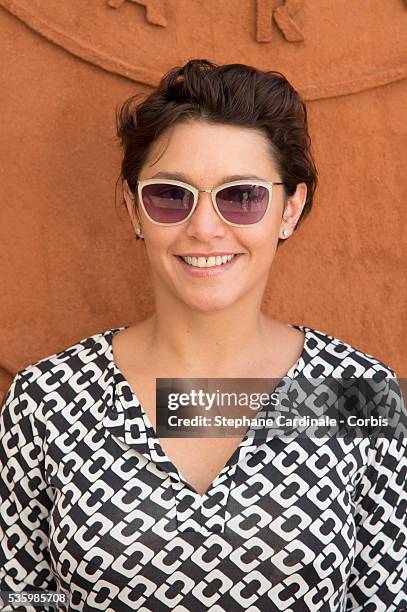 Emma de Caunes attends the Roland Garros French Tennis Open 2014.