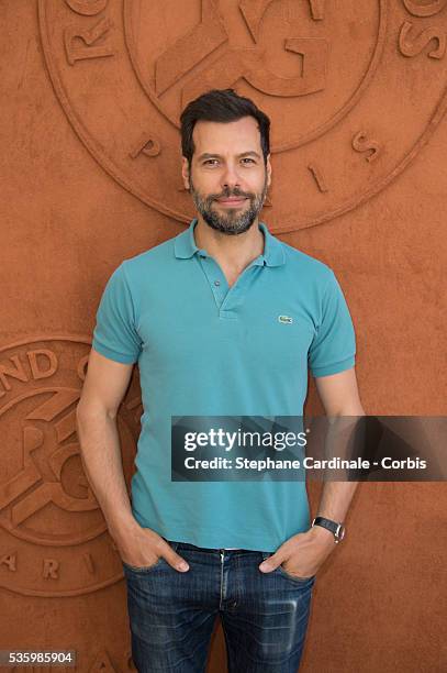 Laurent Lafitte attends the Roland Garros French Tennis Open 2014.