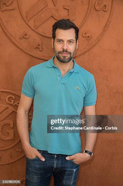 Laurent Lafitte attends the Roland Garros French Tennis Open 2014.