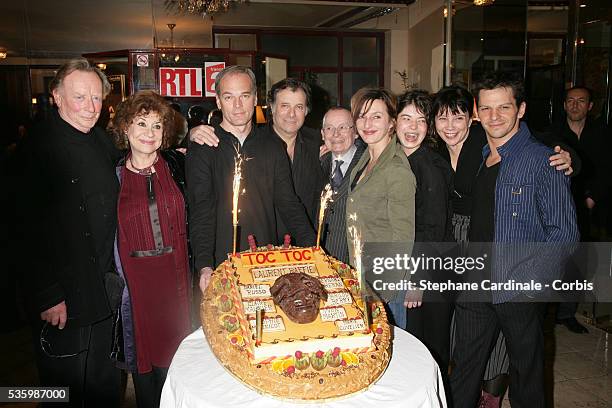 Bernard Dheran, Claire Maurier, Laurent Baffie, Daniel Russo, Francis Nani, Sophie Mounicot, Zoe Nonn, Marie Cuvelier and Yvon Martin attend the...