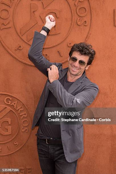 Patrick Bruel attends the Roland Garros French Tennis Open 2014.