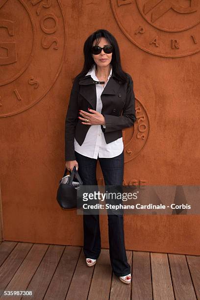 Yamina Benguigui attends the Roland Garros French Tennis Open 2014.
