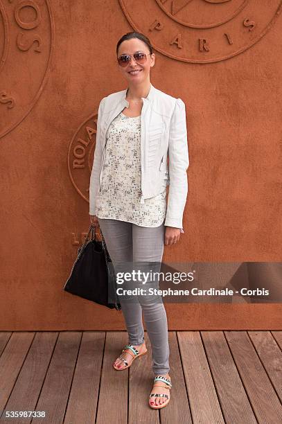 Sandrine Quetier attends the Roland Garros French Tennis Open 2014.