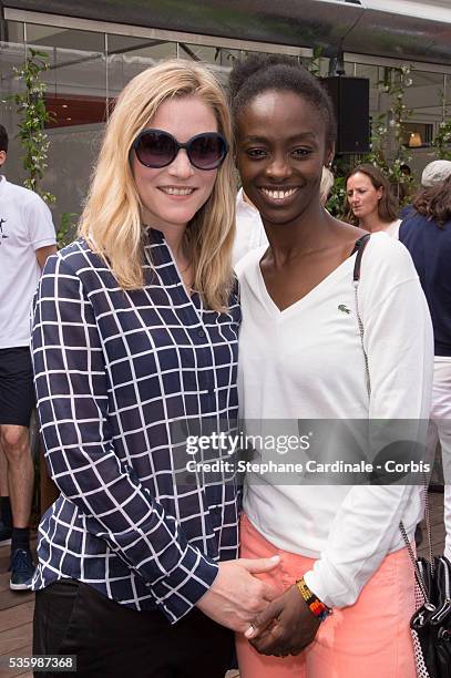 Natacha Regnier and Aissa Maiga attend the Roland Garros French Tennis Open 2014.