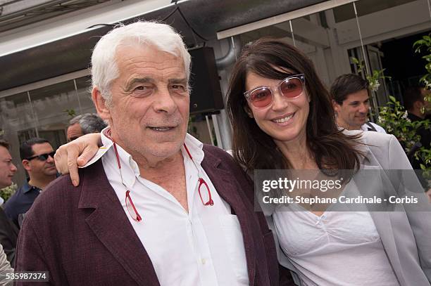 Jacques Weber and Zabou Breitman attend the Roland Garros French Tennis Open 2014.