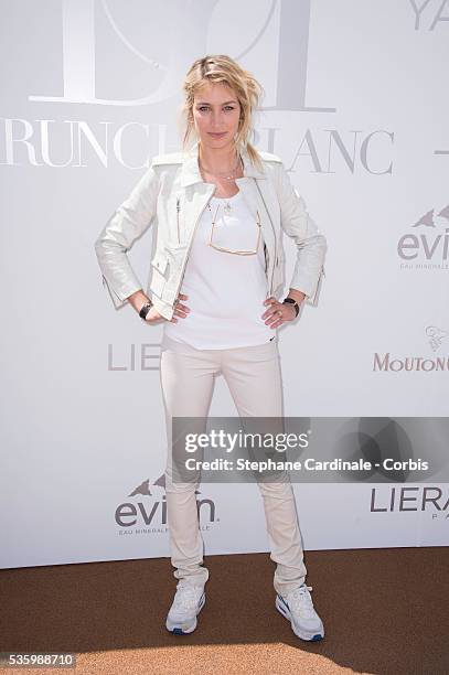 Pauline Lefevre attends the 'Brunch Blanc' hosted by Barriere Group. Held on Yacht 'Excellence' on June 29, 2014 in Paris, France.