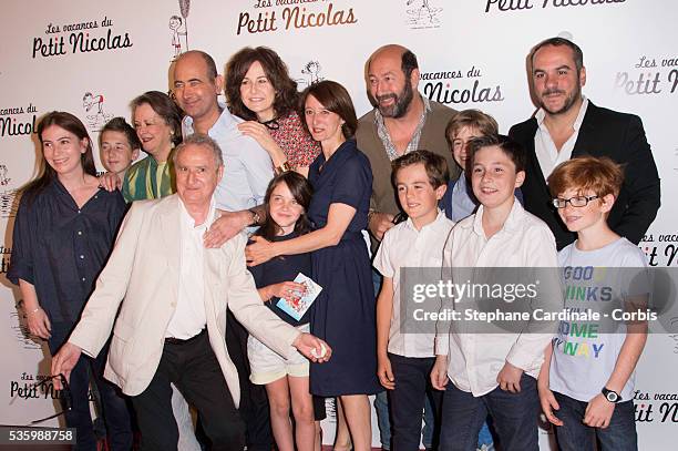 Dominique Lavanant, Director Laurent Tirard, Valerie Lemercier, Judith Henry, Daniel Prevost, Kad Merad , Matheo Boisselier and Francois-Xavier...