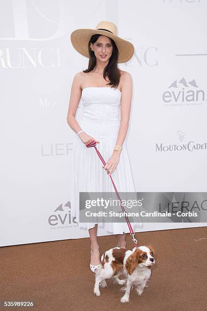 Frederique Bel attends the 'Brunch Blanc' hosted by Barriere Group. Held on Yacht 'Excellence' on June 29, 2014 in Paris, France.