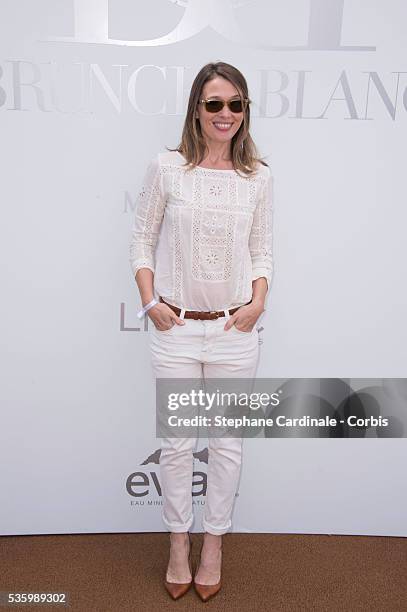 Anne Marivin attends the 'Brunch Blanc' hosted by Barriere Group. Held on Yacht 'Excellence' on June 29, 2014 in Paris, France.