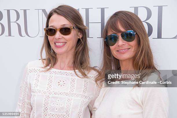 Anne Marivin and Axelle Laffont attend the 'Brunch Blanc' hosted by Barriere Group. Held on Yacht 'Excellence' on June 29, 2014 in Paris, France.