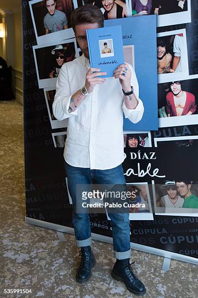 Pelayo Diaz presents his book 'Indomable' at the Intercontinental Hotel on May 31, 2016 in Madrid, Spain.
