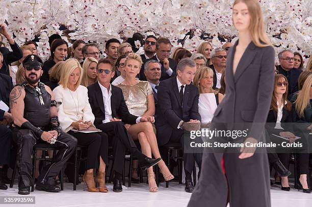 Peter Marino, Princess Marie Chantal of Greece, Sean Penn, Charlize Theron, Bernard Arnault, Helene Arnault, Valerie Trierwieler and Isabelle Huppert...