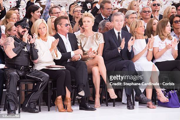 Peter Marino, Princess Marie Chantal of Greece, Sean Penn, Charlize Theron, Bernard Arnault, Helene Arnault, Valerie Trierwieler - Christian Dior...
