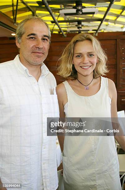 Claire Borotra with her husband.