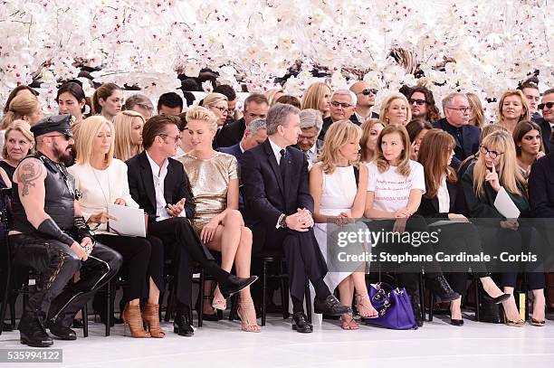 Peter Marino, Princess Marie Chantal of Greece, Sean Penn, Charlize Theron, Bernard Arnault, Helene Arnault, Valerie Trierwieler and Isabelle Huppert...