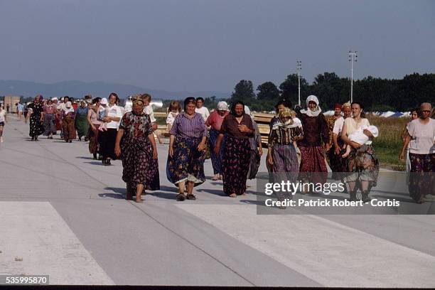 SREBRENICA REFUGEES IN THE TUZLA CAMP