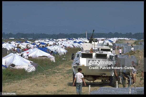 THE INHABITANTS OF SREBRENICA TAKE REFUGE IN TUZLA