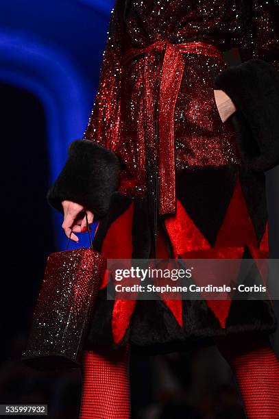 Model walks the runway at the Jean Paul Gaultier show during the Paris Fashion Week - Haute Couture Fall/Winter 2014-2015