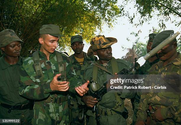 Serbian mercenary trains Zairean army of President Mobuto Sese Seko's how to use a missile launcher.