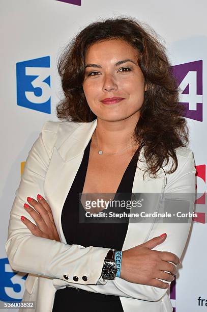 Anais Baydemir attends 'France Televisions' Photocall at Palais De Tokyo on August 26, 2014 in Paris, France.