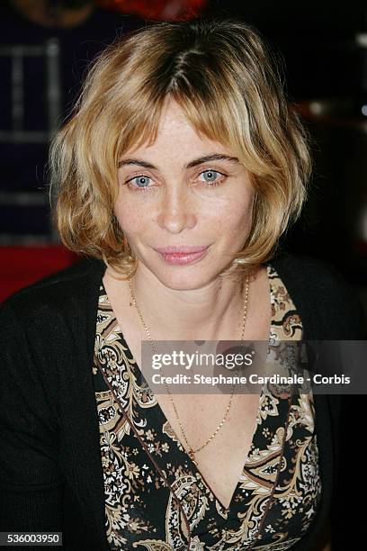 Emmanuelle Beart attends the tribute to Claude Chabrol Grand Siecle Laurent Perrier 2006 gala event.