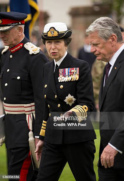 German President Joachim Gauck and Princess Anne, Princess Royal attend the 100th anniversary commemorations for the Battle of Jutland at St Magnus...
