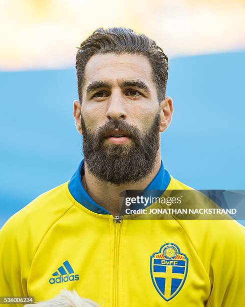 Sweden's midfielder Jimmy Durmaz is pictured ahead of the friendly football match between Sweden and Slovenia at Swedbank stadium in Malmo on May 30,...