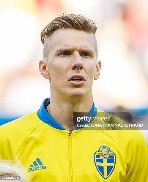 Sweden's midfielder Pontus Wernbloom is pictured ahead of the friendly football match between Sweden and Slovenia at Swedbank stadium in Malmo on May...