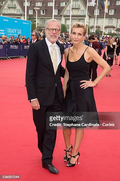Melita Toscan du Plantier and Pascal Gregory attend the opening ceremony of 40th Deauville American Film Festival on September 5, 2014 in Deauville,...