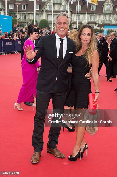 David Ginola and his Wife attend the opening ceremony of 40th Deauville American Film Festival on September 5, 2014 in Deauville, France.