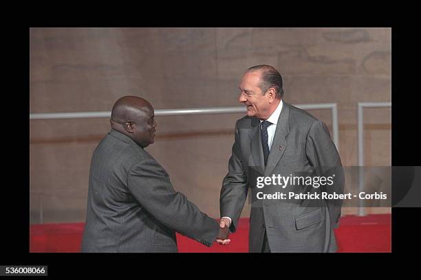 Laurent Kabila, president of the Democratic Republic of Congo, and Jacques Chirac.