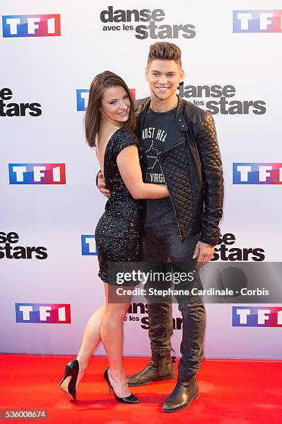 Rayane Bensetti and Denitsa Ikonomova attend the 'Danse Avec Les Stars 2014' Photocall at TF1 on September 10, 2014 in Paris, France.