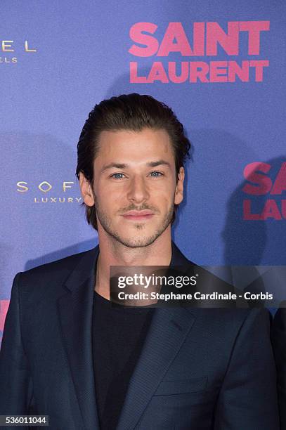 Gaspard Ulliel attends the "Saint Laurent" Premiere, at Centre Pompidou on September 23, 2014 in Paris, France.