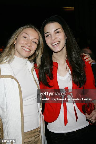 Eleonora Abbagnato and Bojana Panic at the Valentino Fall/Winter 2007-2008 collection during Paris Fashion Week.